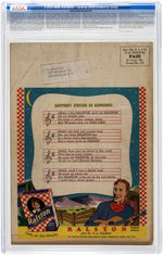 "TOM MIX COMICS" #1 SEPTEMBER 1940 CGC 4.0 VG.