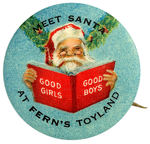 SANTA WITH “GOOD GIRLS/GOOD BOYS” BOOK IN RARE 1.5” SIZE.