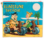 "FLINTSTONE TRICYCLE" MARX TOY WIND-UP PAIR WITH ONE BOX.