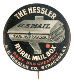 "THE HESSLER RURAL MAIL BOX" RARE BUTTON FROM CPB.