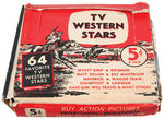 "TV WESTERN STARS" NU TRADING CARDS NEAR SET WITH DISPLAY BOX.