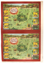 “THE ADVENTURES OF ROBIN HOOD” IN SHERWOOD FOREST” UNCUT MAP SHEET.