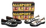 “KEDS ALLSPORT” BOXED SHOES WITH SPORT CARD LIDS.
