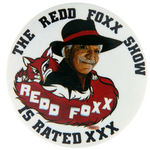 "THE REDD FOXX SHOW IS RATED XXX" LARGE BUTTON.