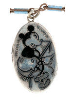 MICKEY AND MINNIE "STERLING" BRACELET AND NECKLACE BY COHN & ROSENBERGER 1932.
