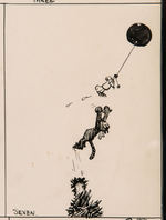 KRAZY KAT 1916 ORIGINAL ART FOR SECOND SUNDAY PAGE EVER DRAWN- SIGNED TO RUDOLPH DIRKS' WIFE.