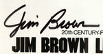 JIM BROWN SIGNED “TAKE A HARD RIDE” HALF-SHEET MOVIE POSTER.