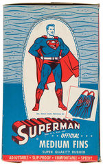 “SUPERMAN OFFICIAL MEDIUM FINS” BOXED SWIM FINS.