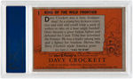 "DAVY CROCKETT" PSA HIGH GRADE ORANGE BACK TOPPS GUM CARD SET.