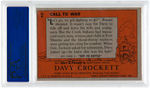 "DAVY CROCKETT" PSA HIGH GRADE ORANGE BACK TOPPS GUM CARD SET.