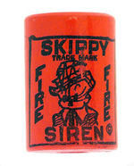 "SKIPPY FIRE SIREN" WOODEN SIREN WHISTLE.