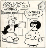 "NANCY" FRAMED SUNDAY PAGE ORIGINAL ART.