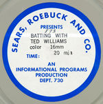 "BATTING WITH TED WILLIAMS" SEARS FILM & BOOKLET.