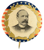 PARKER SURROUNDED BY RWB FLAG AND GOLD WREATH BUTTON HAKE #3076.