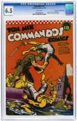"TOM MIX COMMANDOS COMICS" #10 SEPTEMBER 1942 CGC 6.5 FINE + EDGAR CHURCH (MILE HIGH) COPY.