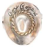 "ROY ROGERS" SIGNATURE ON FIGURAL HAT RING.
