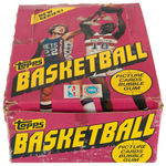 1981-82 TOPPS BASKETBALL NEAR FULL GUM CARD DISPLAY BOX.