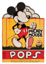 "MICKEY MOUSE POPS" DIE-CUT CANDY FOLDER.