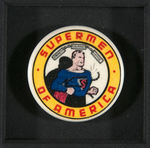 SUPERMAN "SUPERMEN OF AMERICA" COMPLETE 1941 MEMBERSHIP KIT FRAMED DISPLAY.