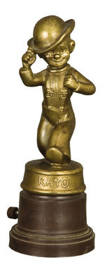 "KAYO" METAL STATUE WITH PLASTIC DICE GAME BASE.