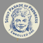RARE CIRCA 1920 "SCOUT PARADE OF PROGRESS/I ENROLLED ONE."