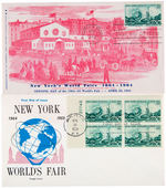 NYWF 1964-65 FIRST DAY COVERS LOT OF 30 POSTMARKED OPENING DAY.