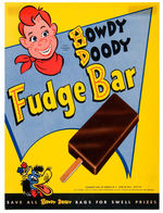 "HOWDY DOODY FUDGE BAR" ICE CREAM BAR SIGN & HOSTESS CUPCAKES/WONDER BREAD HAT.