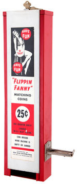 "FLIPPIN FANNY MATCHING COINS" PIN-UP NOVELTY VENDING MACHINE.