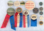 JAMESTOWN EXPOSITION CELLULOID BUTTONS FROM THE IRA REED COLLECTION.