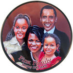 OBAMA 2009 INAUGURATION PAIR OF 6" LIMITED EDITION BUTTONS.