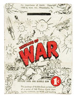 “HORRORS OF WAR” GUM CARD WRAPPER.