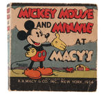 "MICKEY MOUSE AND MINNIE AT MACY'S" RARE PREMIUM BOOK.