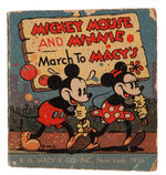 "MICKEY MOUSE AND MINNIE MARCH TO MACY'S" RARE PREMIUM BOOK.