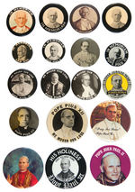 CATHOLIC POPES BUTTON COLLECTION FROM 1903-1978.