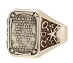 "ORPHAN ANNIE SILVER STAR MEMBER RING WITH SECRET MESSAGE."