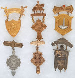 KNIGHTS TEMPLAR SIX ELEBORATE METAL BADGES 1890-1900s.