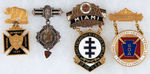 KNIGHTS TEMPLAR FOUR OUTSTANDING BADGES WITH ENAMELING.