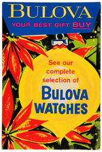 "BULOVA" WATCHES COUNTERTOP CHRISTMAS DISPLAY STANDEE LOT.