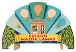 "EDISON MAZDA LAMPS" BOXED CHRISTMAS ADVERTISING WINDOW DISPLAY WITH SANTA CLAUS.