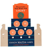 "EDISON MAZDA LAMPS" ADVERTISING DISPLAY PAIR.