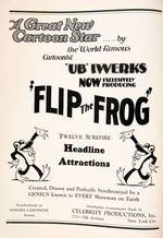 UB IWERKS FULL PAGE ADS IN EARLY MOVIE EXHIBITOR MAGAZINE TRIO.