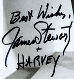 JAMES STEWART "HARVEY" SIGNED PHOTO WITH SKETCH.