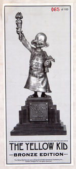"THE YELLOW KID – BRONZE EDITION" LIMITED EDITION BOWEN STATUE, RING AND LITHOGRAPH.