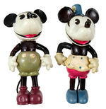 MICKEY AND MINNIE MOUSE MATCHED PAIR OF JOINTED CELLULOID FIGURES.