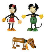 "FUN-E-FLEX" LARGEST SIZE FIGURES OF MICKEY/MINNIE MOUSE AND PLUTO.