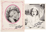 SHIRLEY TEMPLE BLACK SIGNED PAIR.