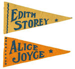 SILENT FILMS STARS PENNANTS AND HANKY.