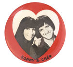 1965 SONNY AND CHER DUO FAN CLUB BUTTON.