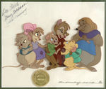 “THE SECRET OF NIMH” SIGNED ANIMATION CEL DISPLAY.