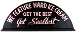 "SEALTEST" HARD ICE CREAM ADVERTISING SIGN.